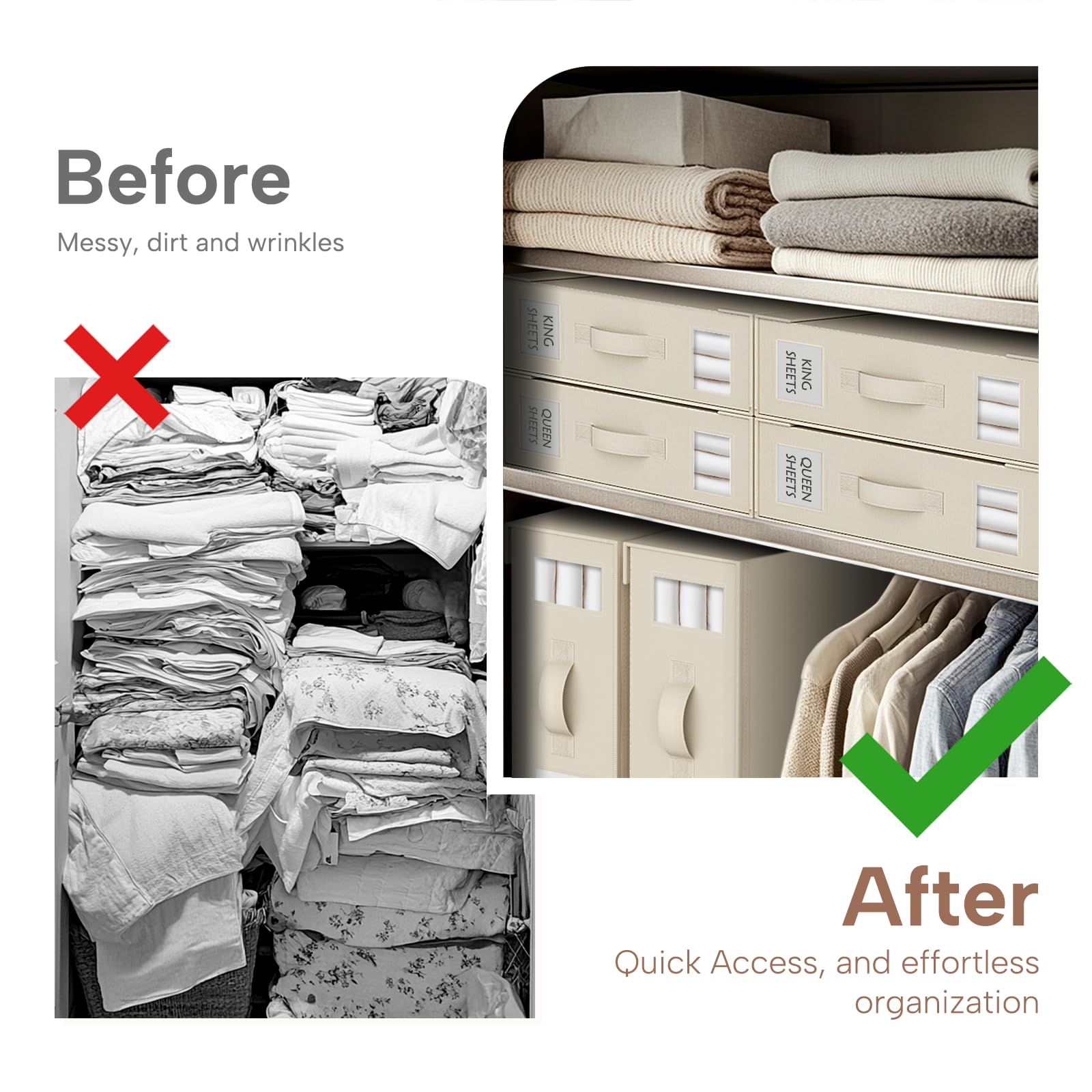 Criusia organizer label slot helps you tag contents for easy retrieval.