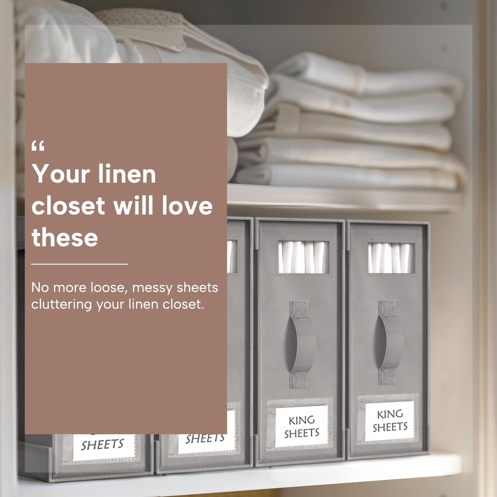 Criusia organizer with built-in PP board keeps shape and protects bedding from dust.
