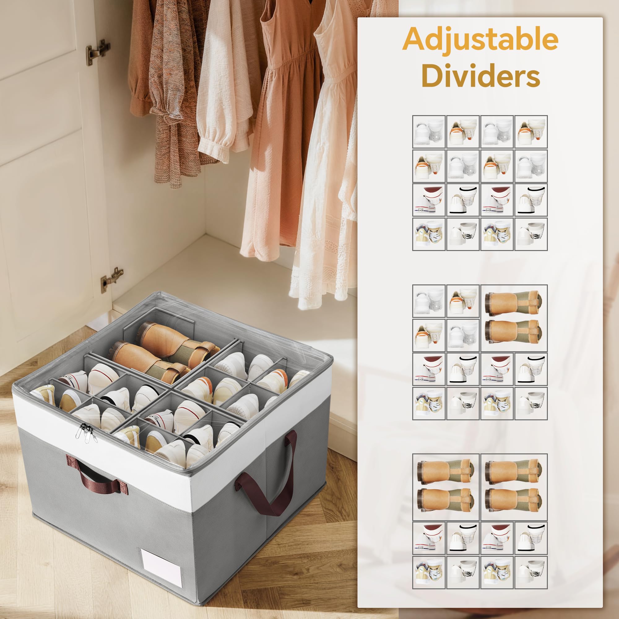 Criusia clear top cover keeps shoes visible while dust-protected