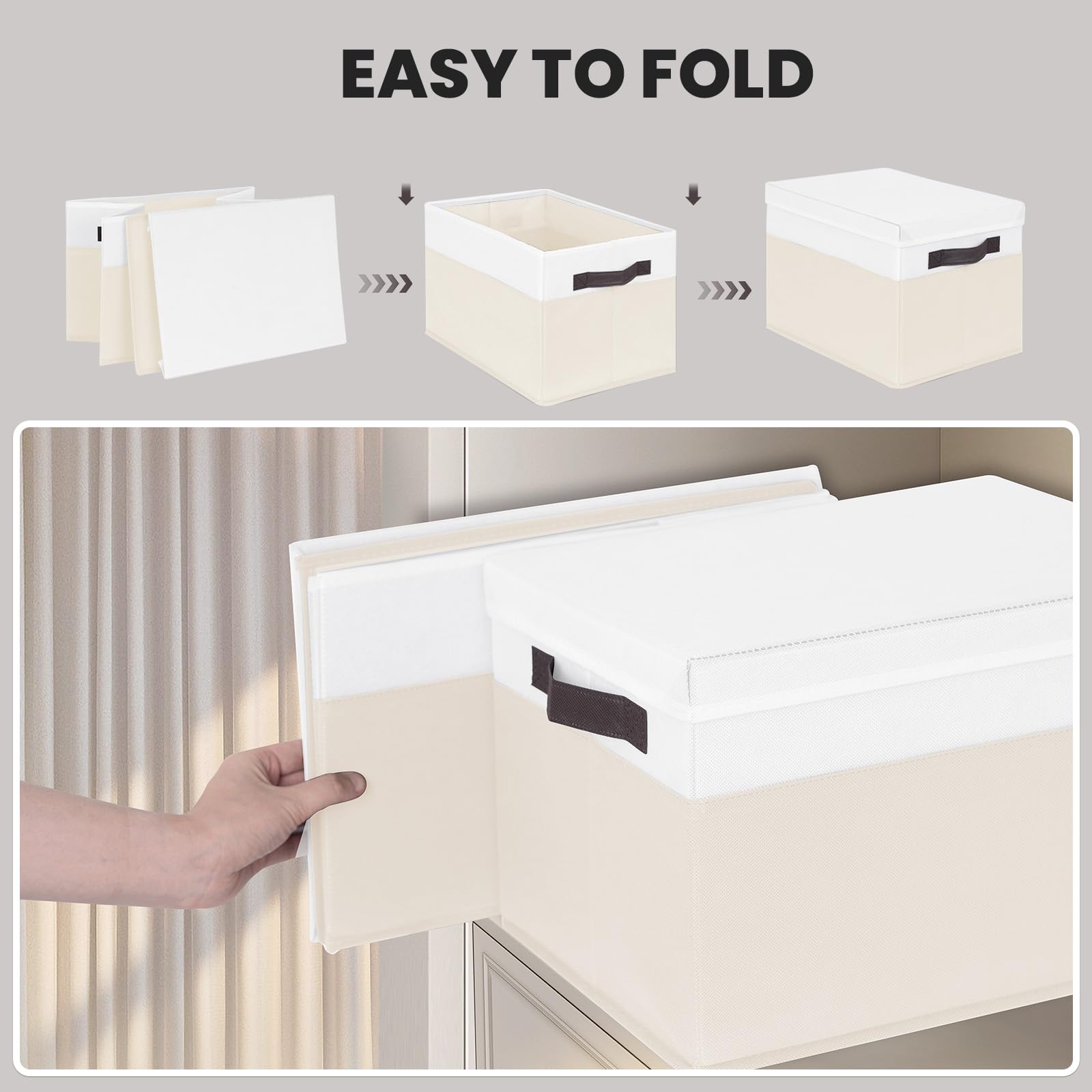 Criusia bins with sturdy handles enable easy transport.