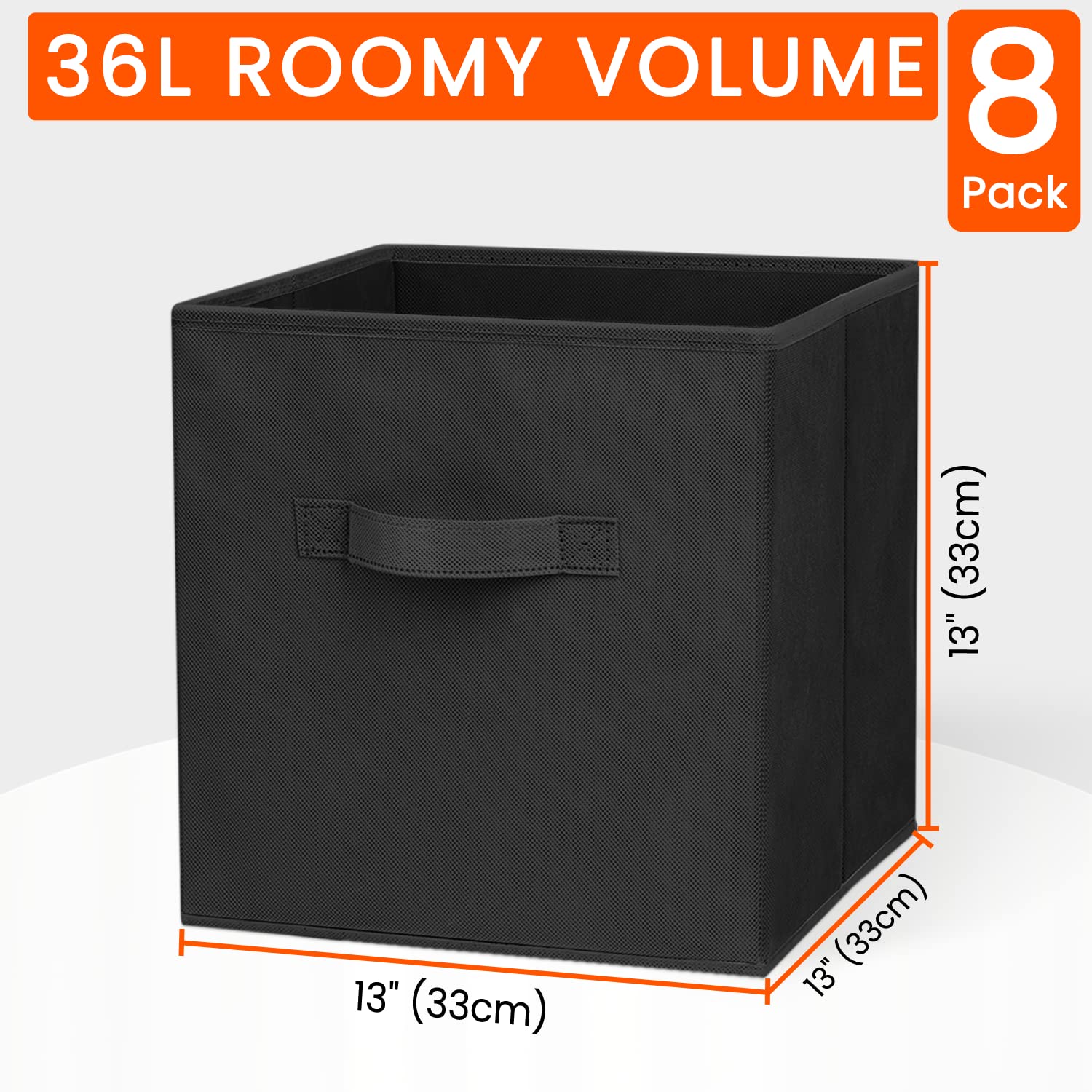 Criusia collapsible bin with two handles for easy room-to-room moves.