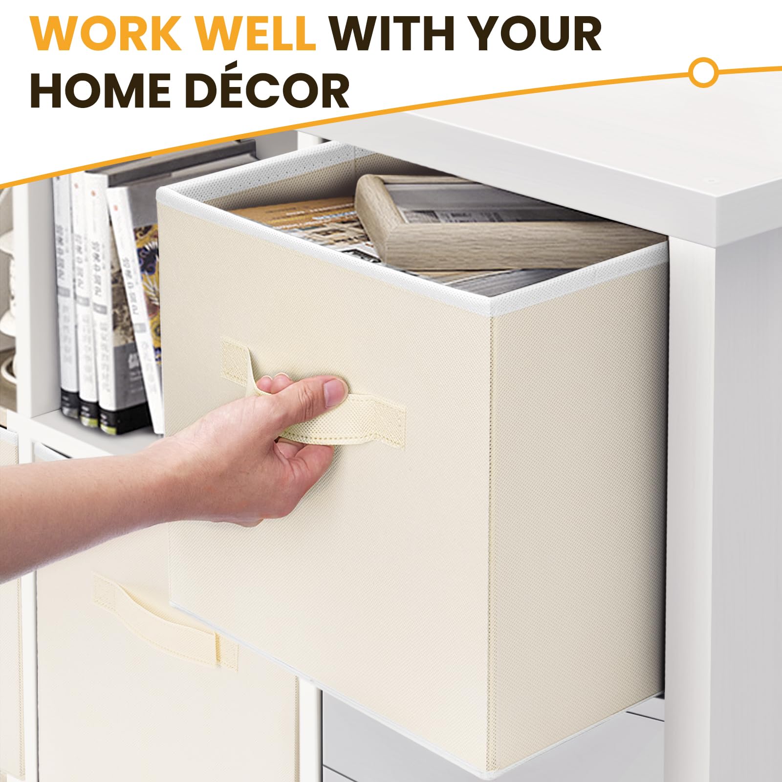 Criusia collapsible storage baskets fold flat when not in use