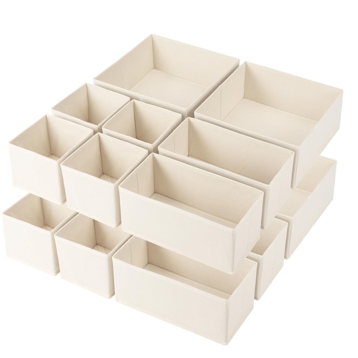 Criusia drawer organizer 16-pack in beige keeps underwear neatly sorted and accessible.