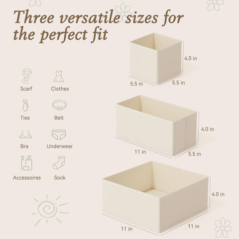 Criusia in-drawer view shows space-saving organization for clothing.