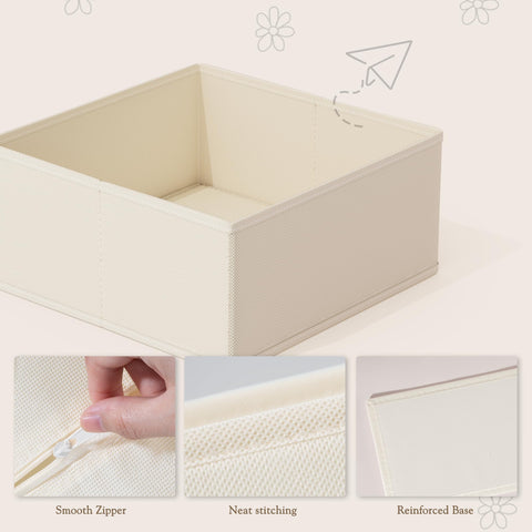 Criusia medium-compartments box organizes socks and underwear efficiently.