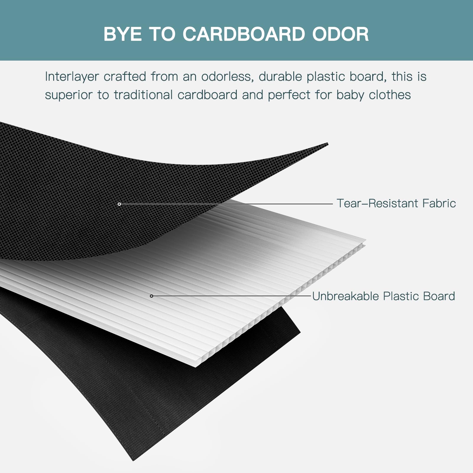 Criusia Drawer Organizer Durable Stitching Closeup: reinforced sides and long-lasting shape.