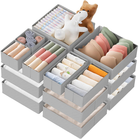 criusia large drawer organizer bin, front view, keeps baby clothes neatly accessible