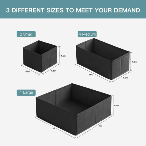 Criusia Drawer Organizer Large Bin Inside Drawer with roomy compartments.