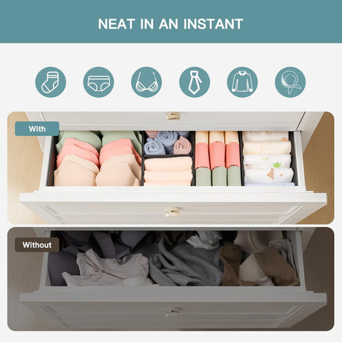 Criusia Drawer Organizer Medium Bin Closeup: sturdy stitching and durable construction.