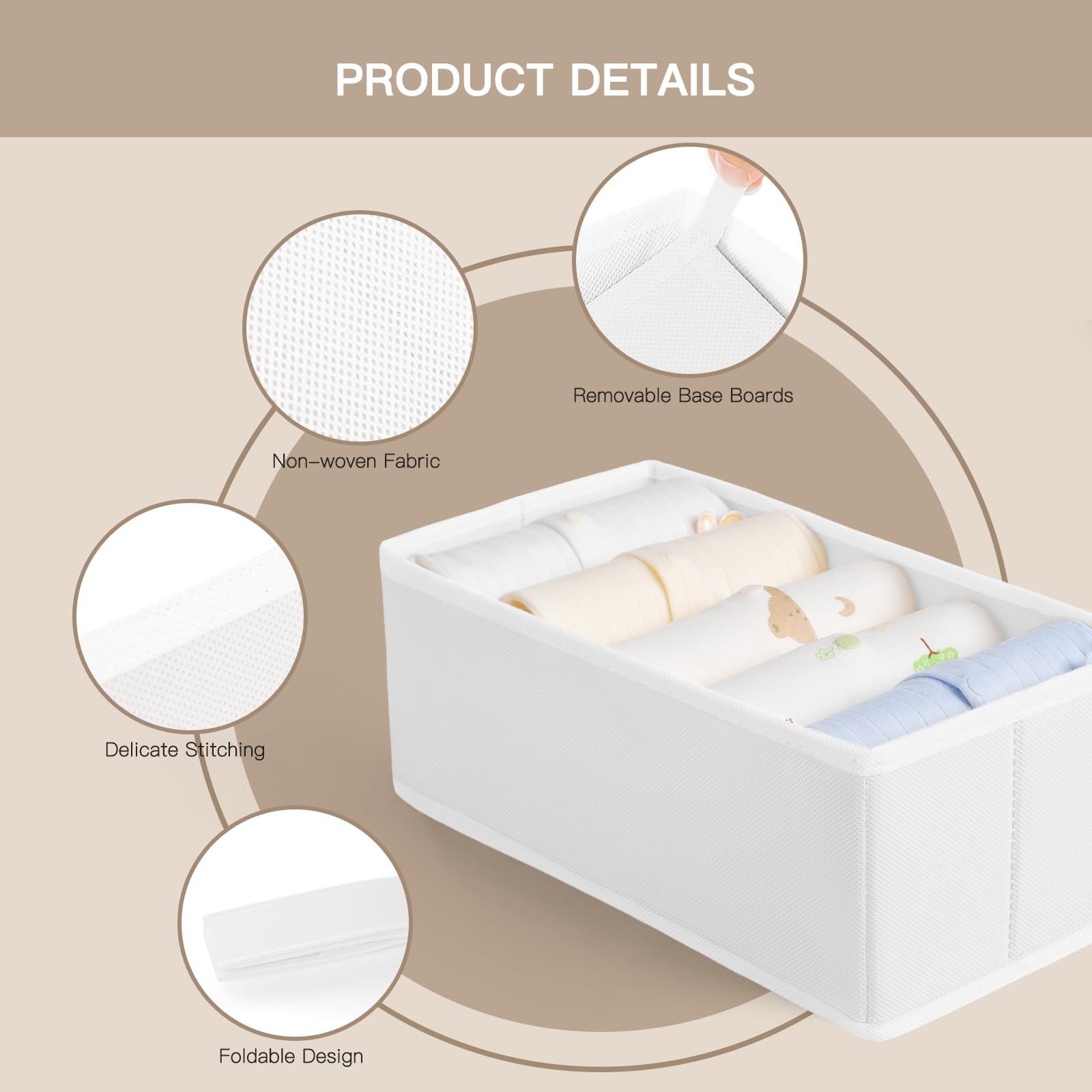Criusia small bin 5-5x4-5 perfect for underwear and socks.