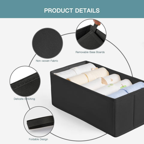 Criusia Drawer Organizer Small Bin Folded Flat: compact storage when not in use.