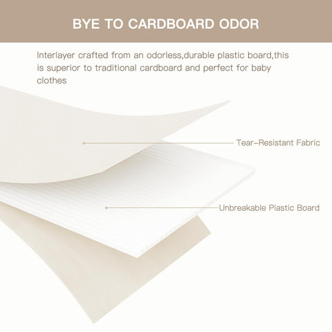 Criusia drawer organizers folded flat for easy travel and temporary storage.