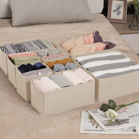 Criusia dresser drawer setup illustrates tidy closet and more space.