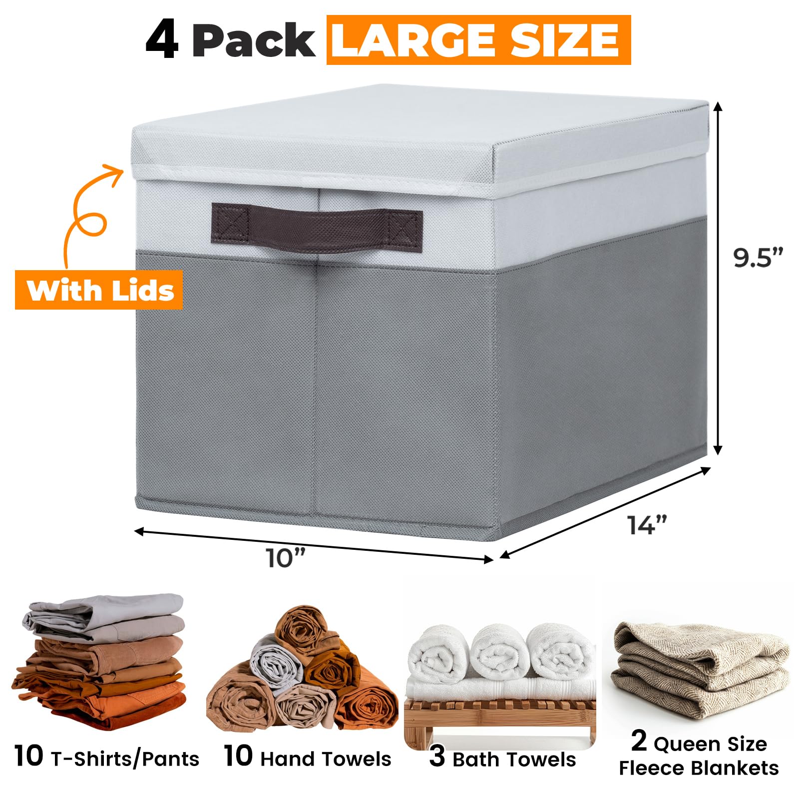Criusia dustproof fabric storage bin keeps clothes protected.