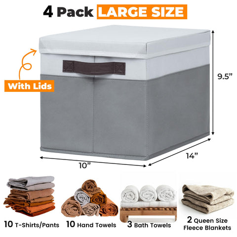 Criusia dustproof fabric storage bin keeps clothes protected.