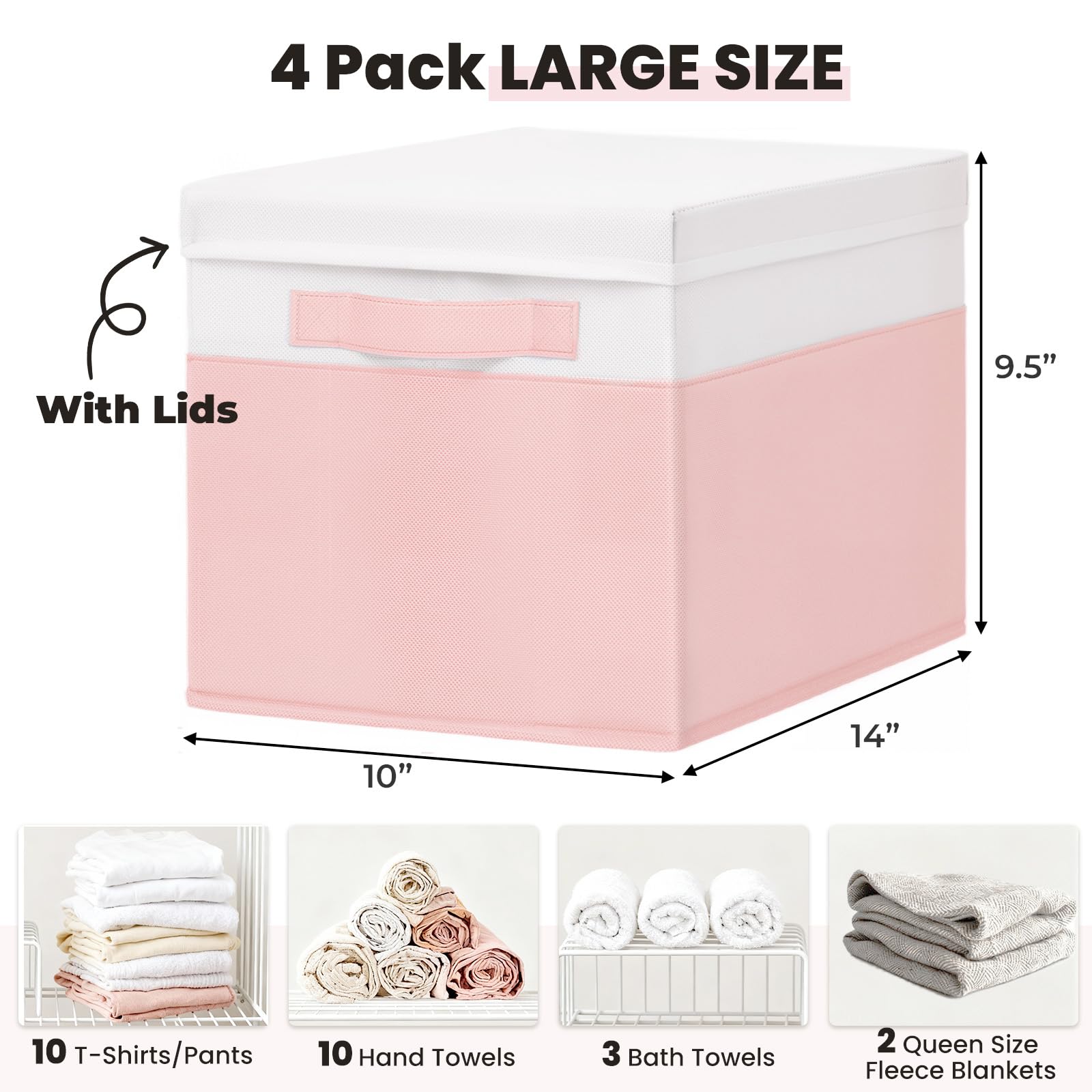 Criusia dustproof fabric bin keeps fabrics and toys clean.
