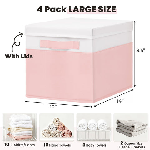 Criusia dustproof fabric bin keeps fabrics and toys clean.