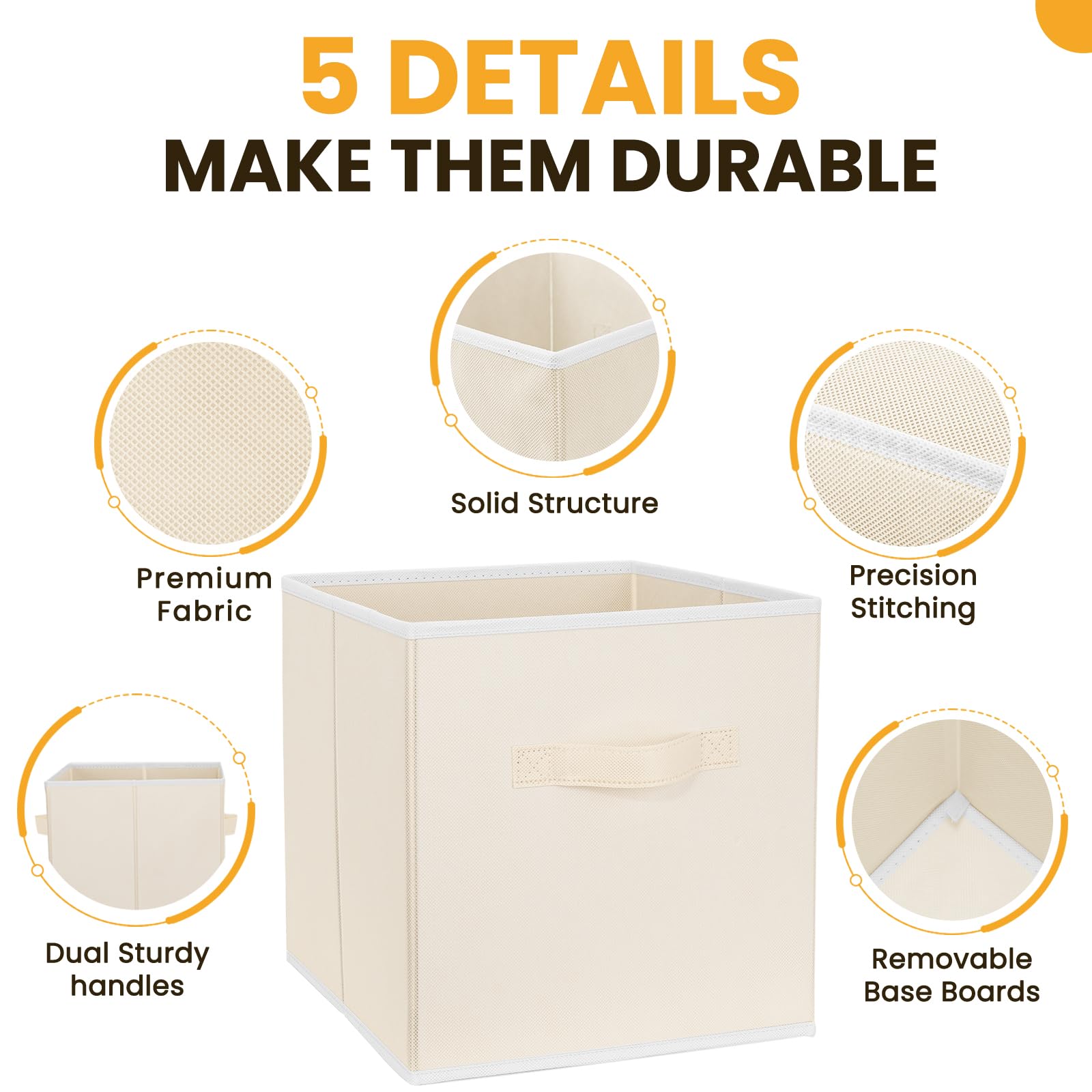 Criusia easy-carry storage cubes with side handles for transport