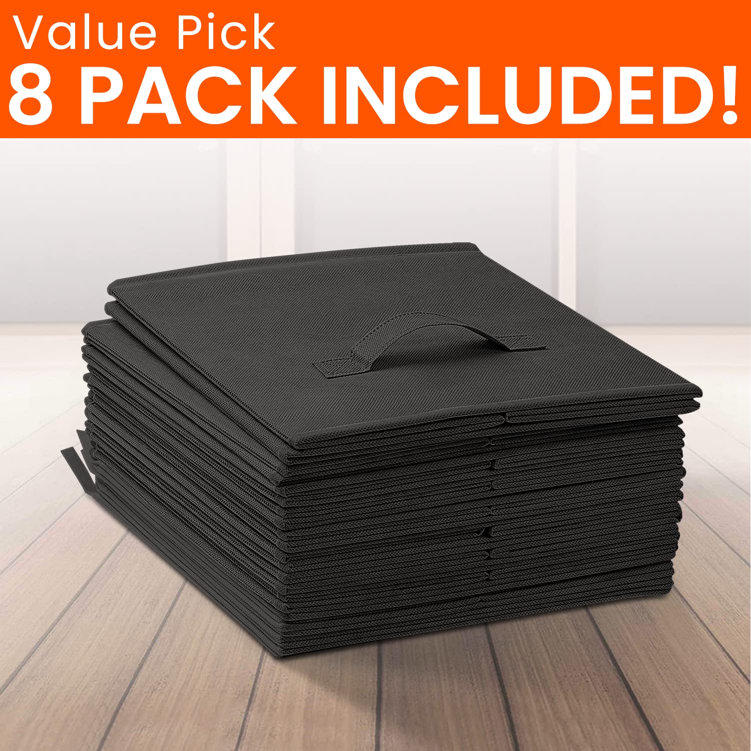 Criusia eight-pack storage cubes simplify dorm and apartment organization.