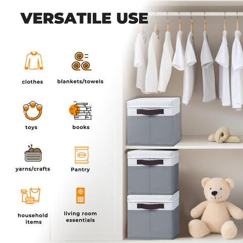 Criusia fold-flat design lets you collapse bins when not in use.