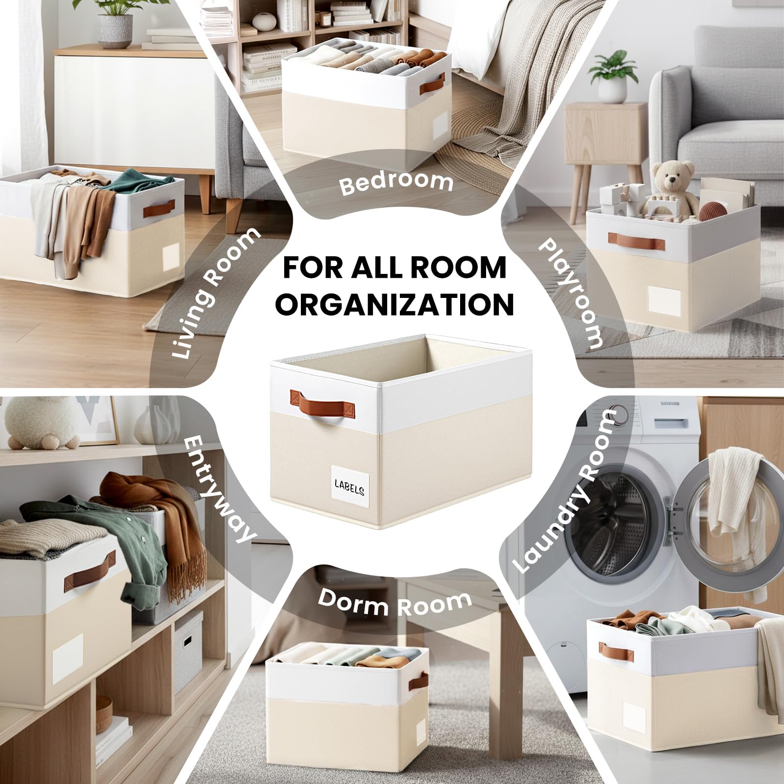 Criusia label-ready storage bins enable simple sorting.