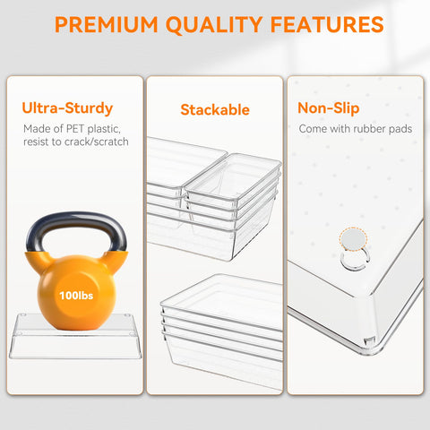 Criusia food-grade PET plastic construction ensures durable safe storage