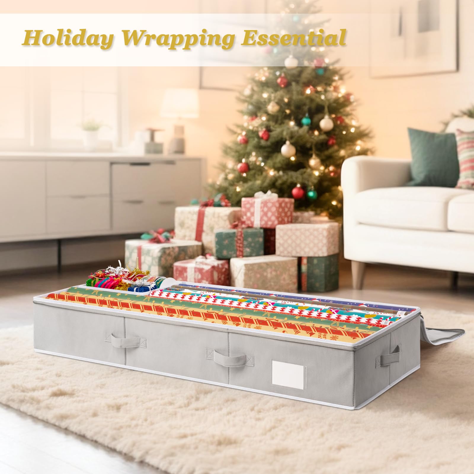 Criusia gift wrap dimensions 40.2 by 14 by 6 inches fit standard rolls.