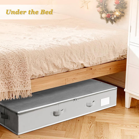 Criusia gift wrap reinforced handles simplify pulling from under the bed.