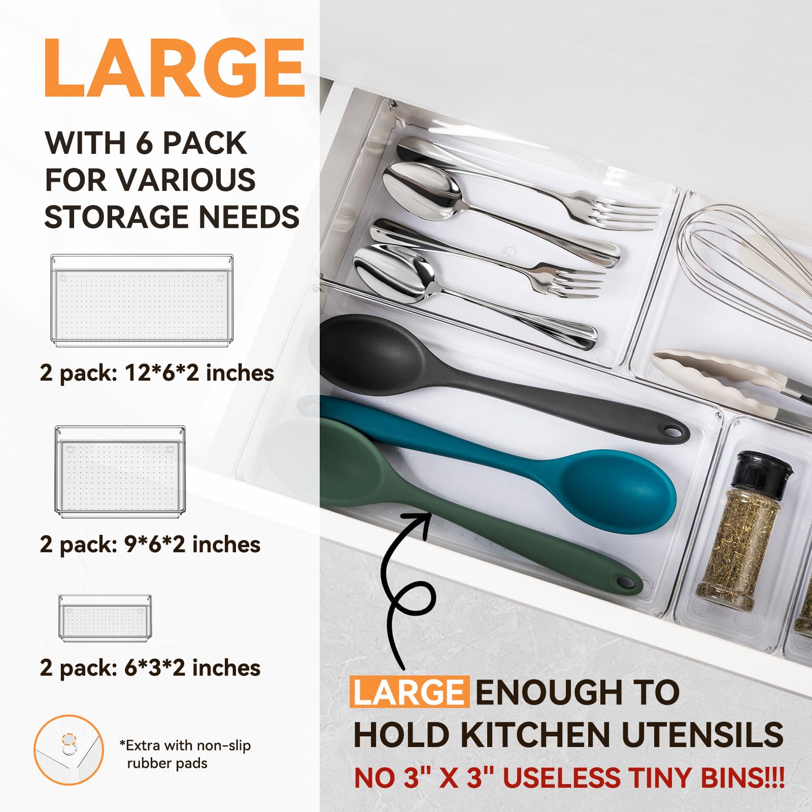 Criusia L drawer trays organized in a standard drawer for cosmetics tools