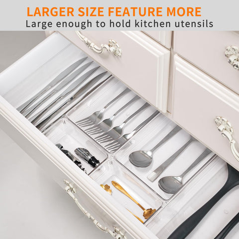 Criusia M clear drawer organizer ideal for small items like makeup tools