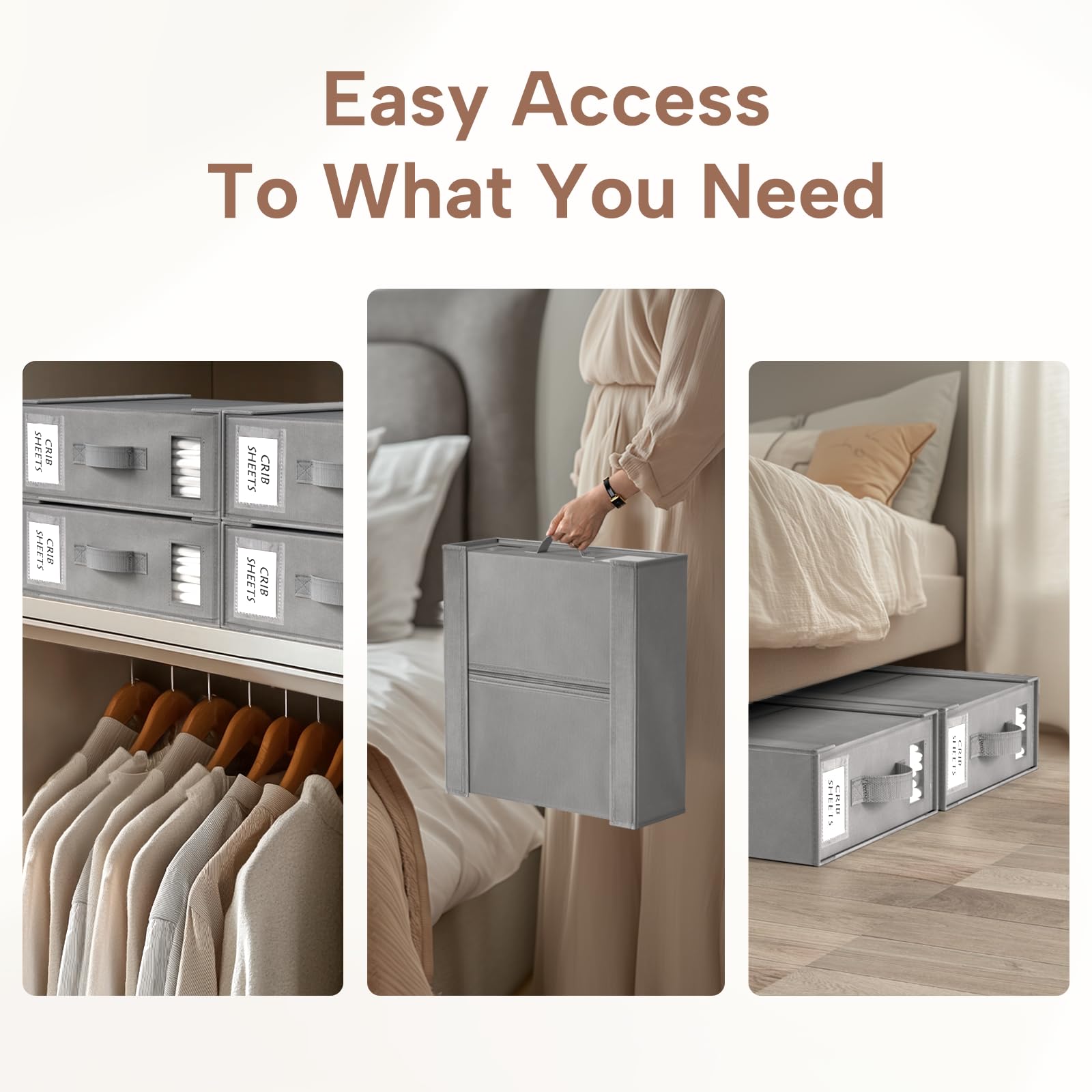 Criusia multi-purpose bedding storage for blankets and towels