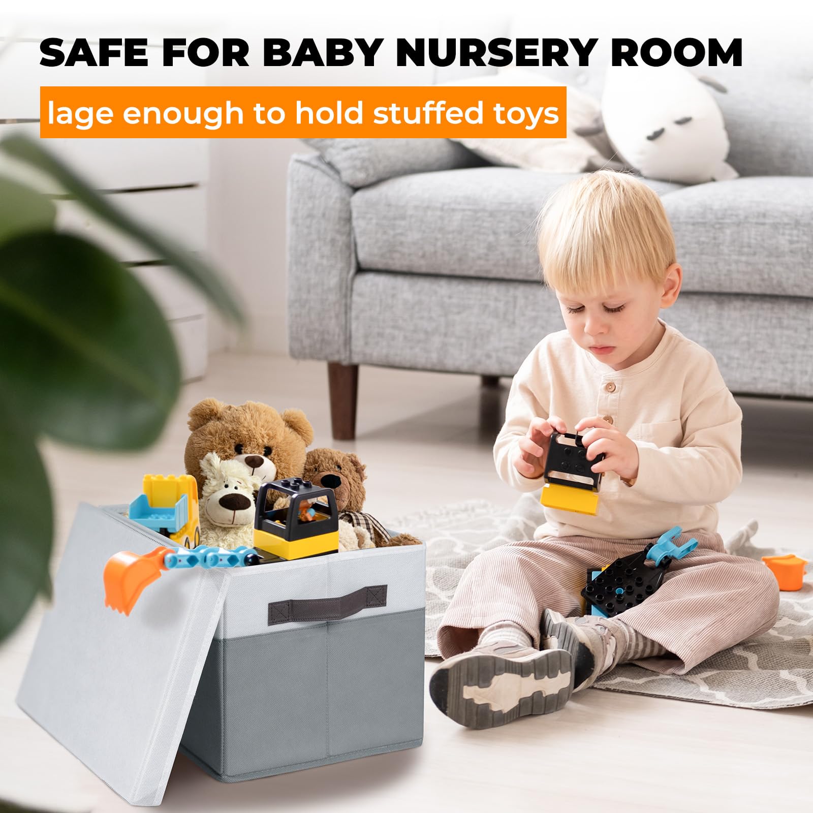Criusia multi-purpose storage bin for clothes, toys, blankets.