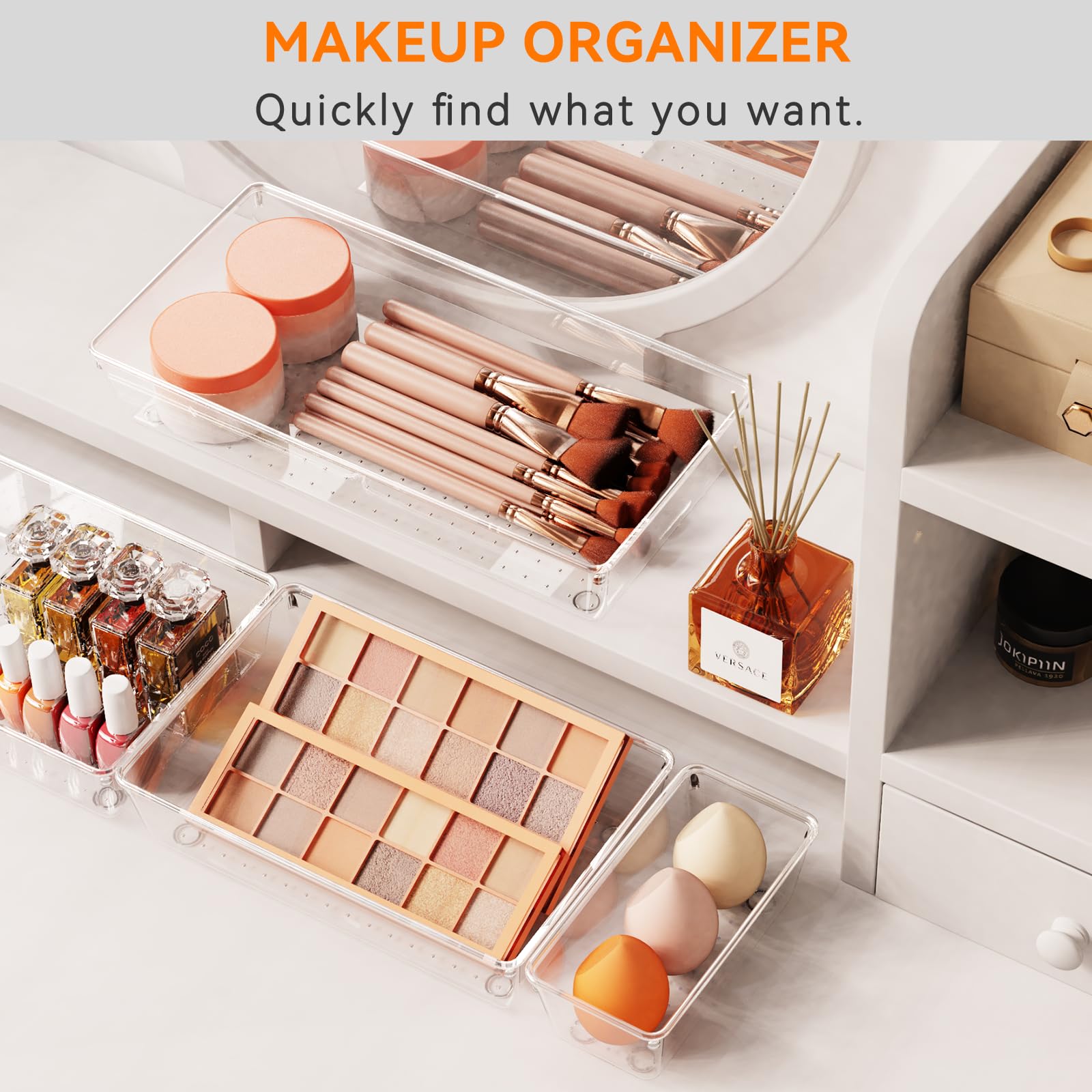 Criusia non-slip pads keep drawer organizers securely in place