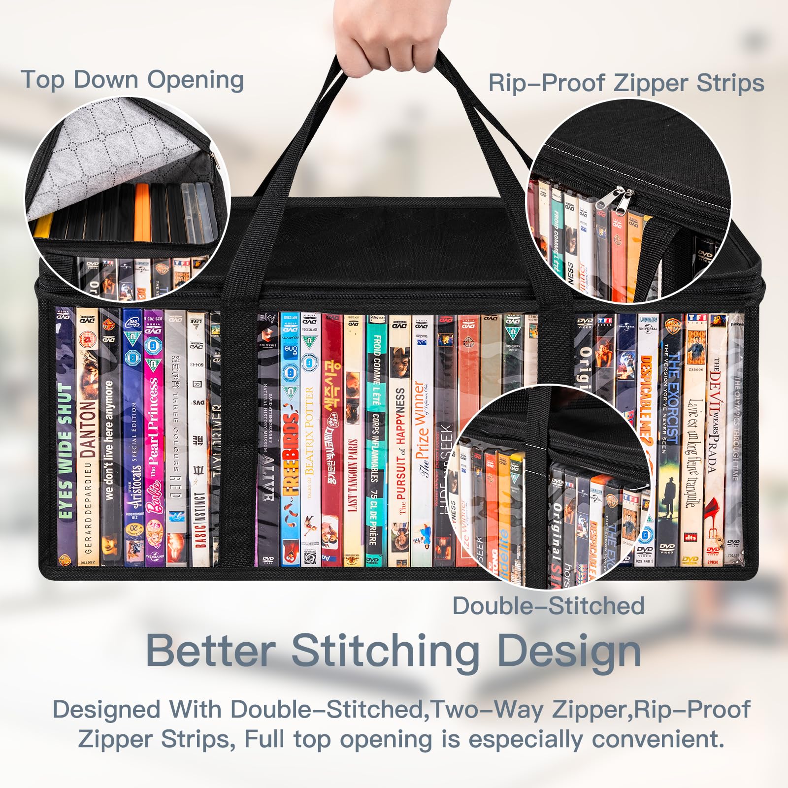 Criusia reinforced double-stitched handles enable safe carrying