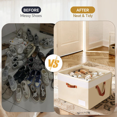 Criusia adjustable dividers keeping sneakers neatly separated