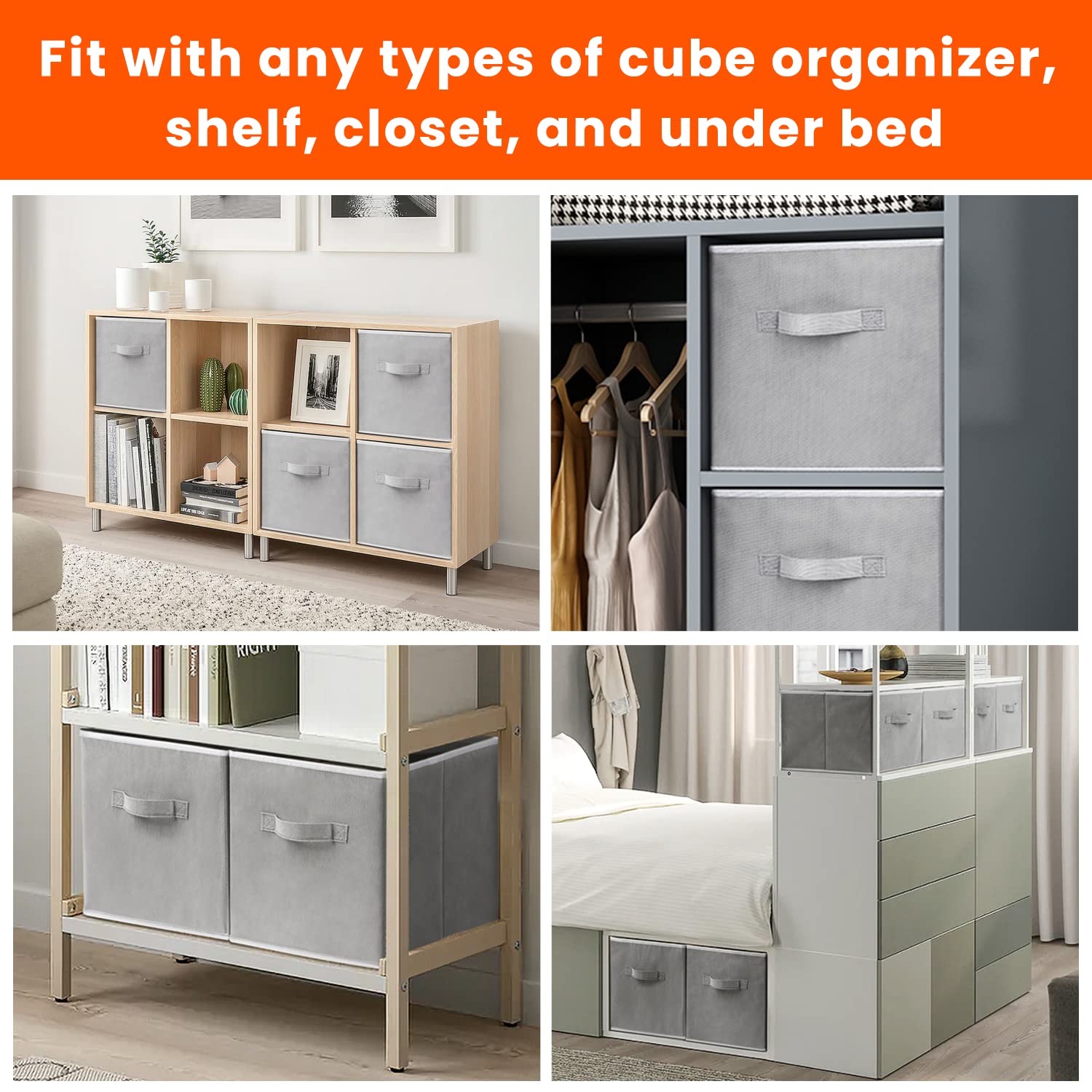 Criusia space-saving bins help keep dorms and apartments tidy.
