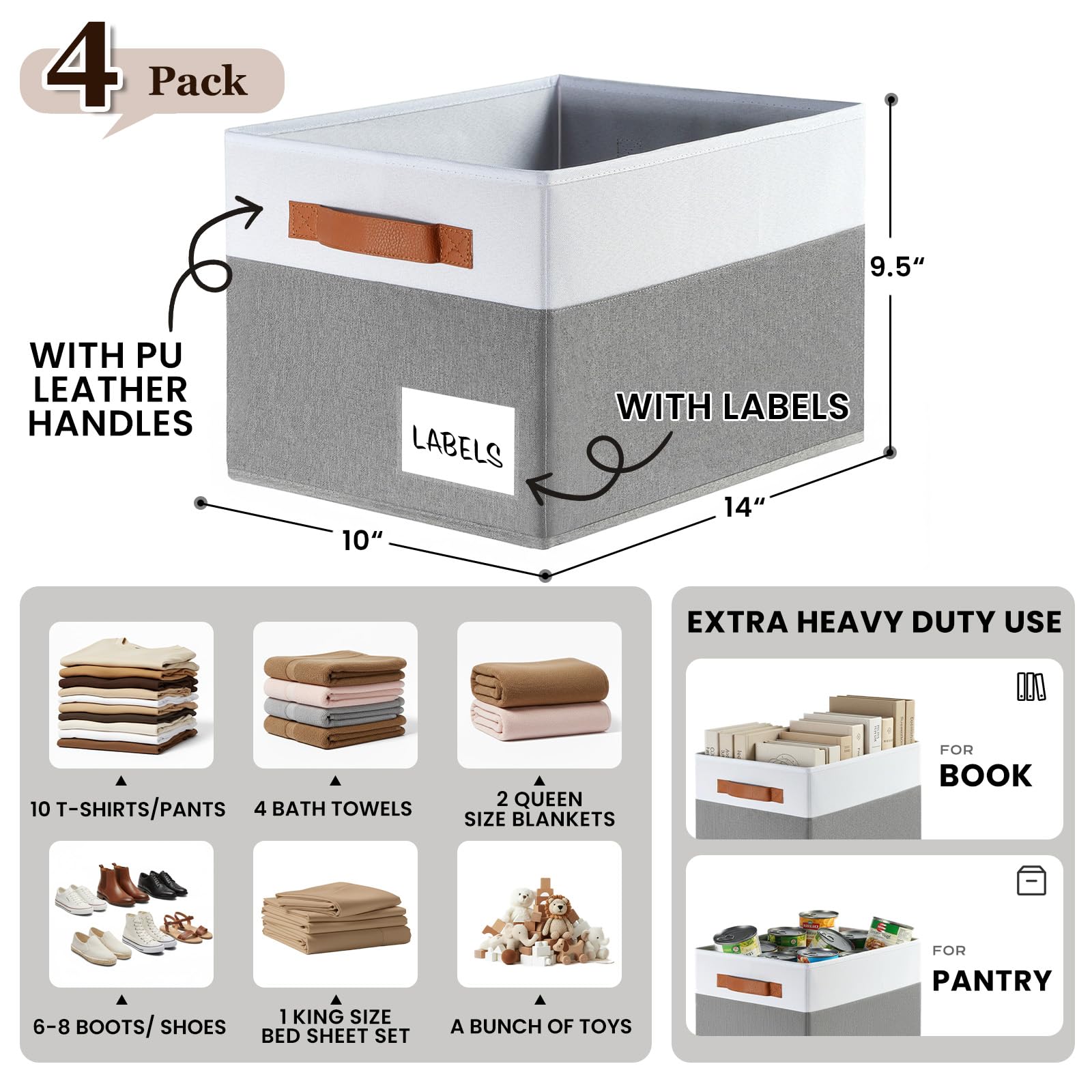 Criusia storage baskets with handles designed for easy portability