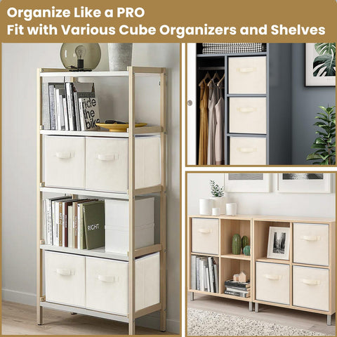 Criusia storage cubes folded flat to save space when not in use.