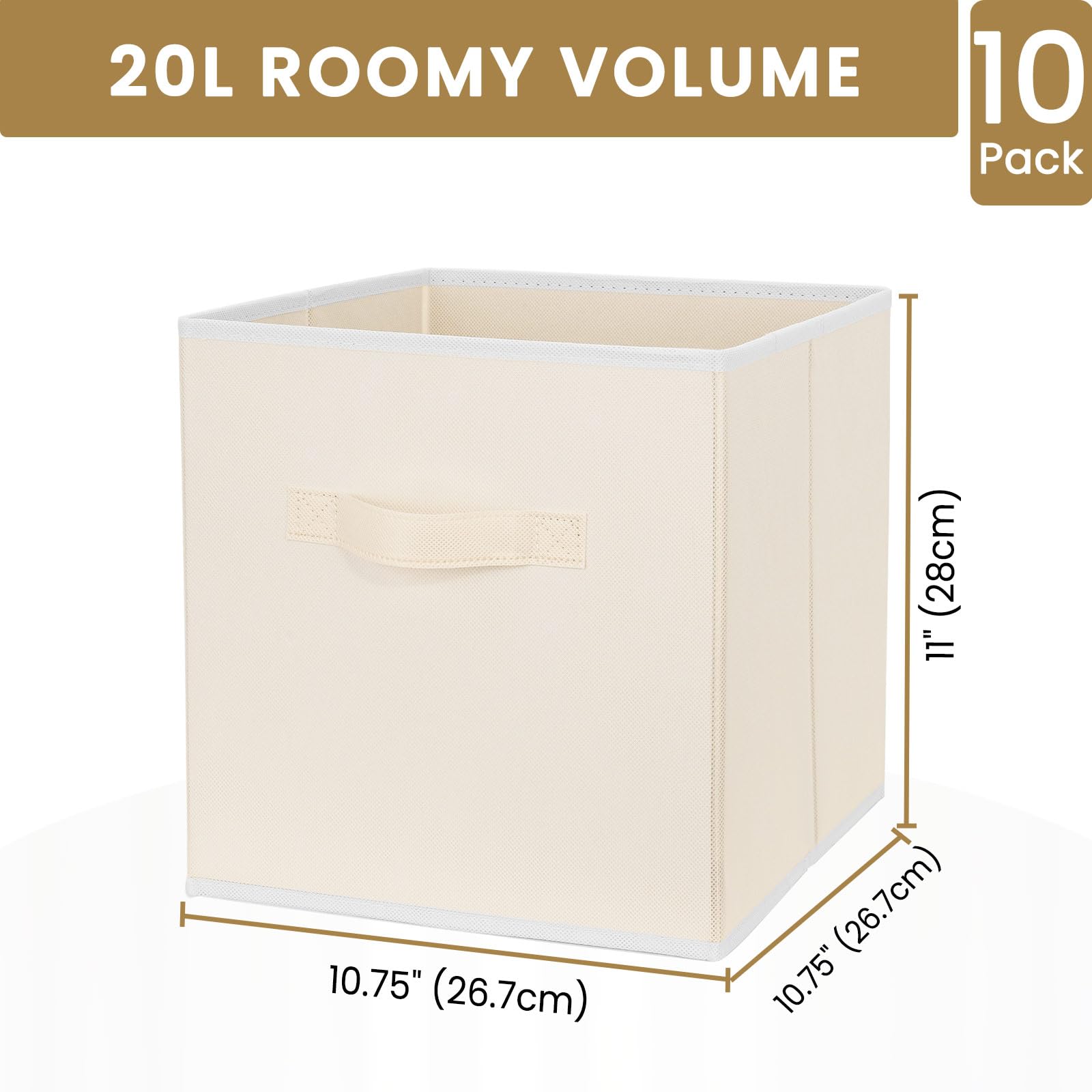 Criusia storage cubes stacked on a shelf optimizes closet space.