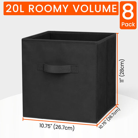Criusia storage cubes side view highlighting collapsible design for easy storage.