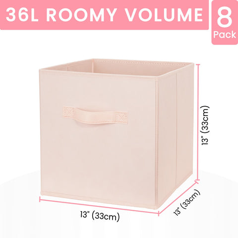 Criusia Storage Cubes 13-inch with easy-grip handles for portable organization.