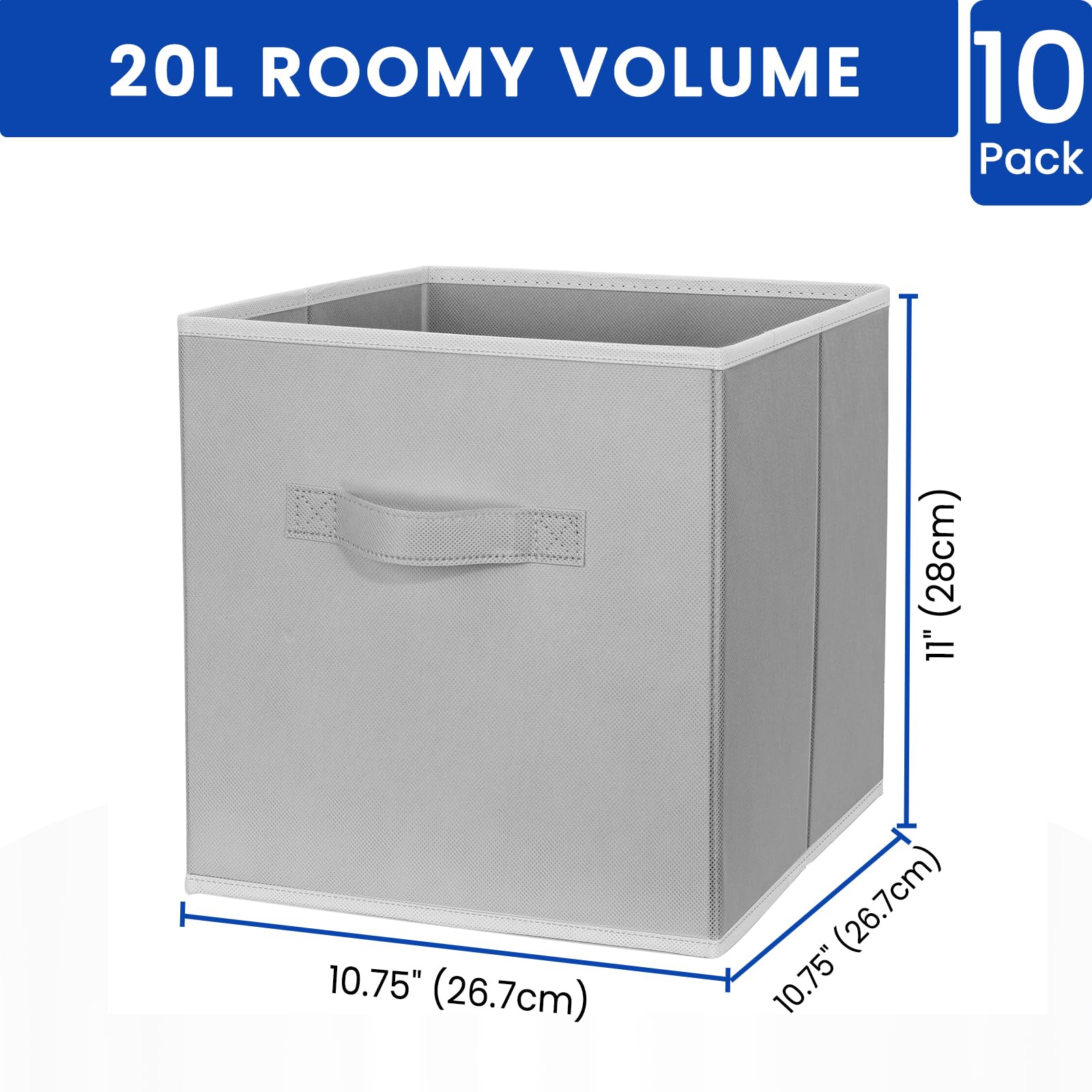 Criusia storage cubes collapsed flat for easy storage