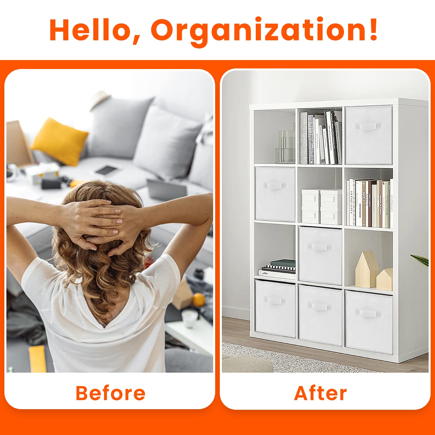 Criusia storage cubes on a dorm shelf illustrate compact dorm room organization.