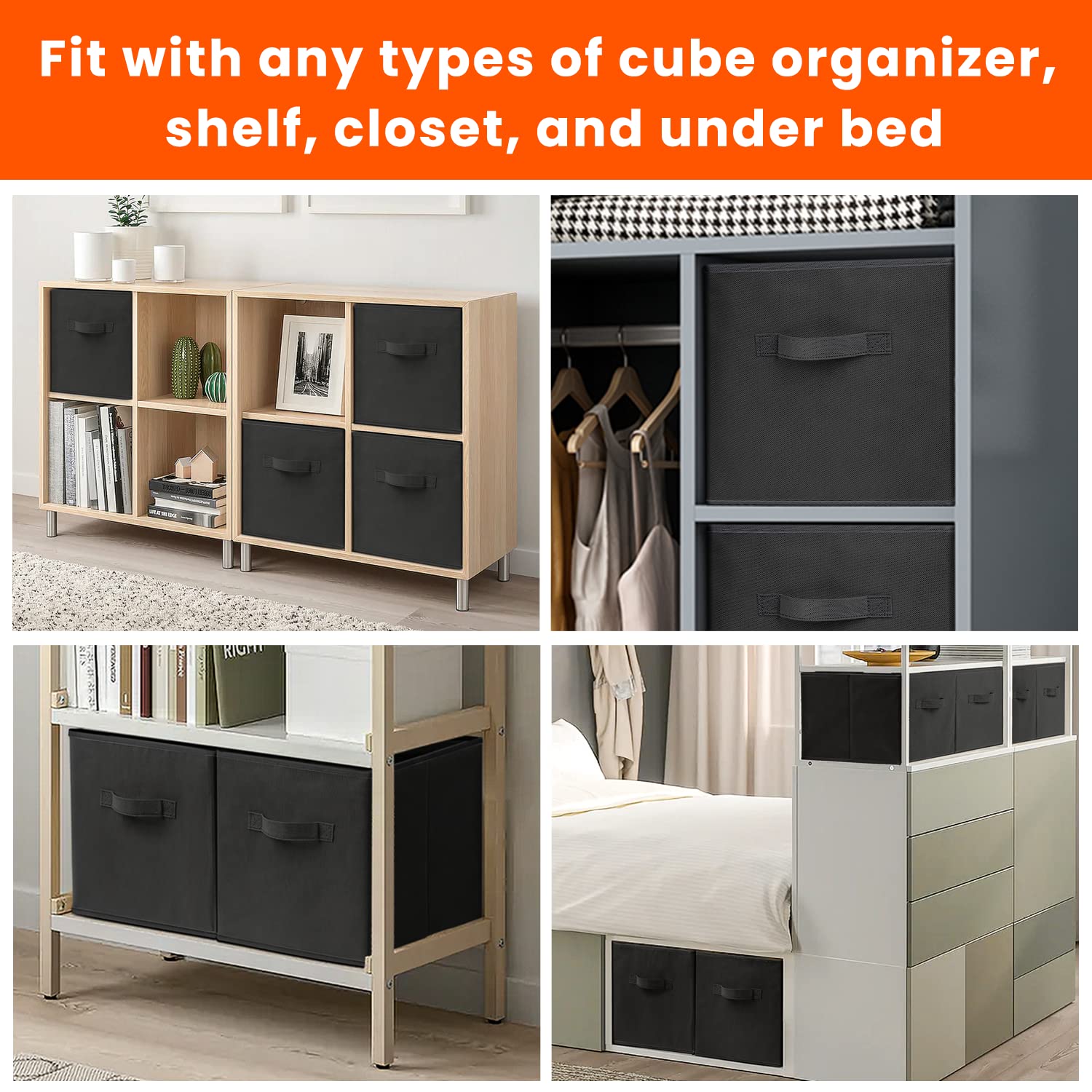 Criusia storage cubes help organize books, toys, and accessories in compact spaces.