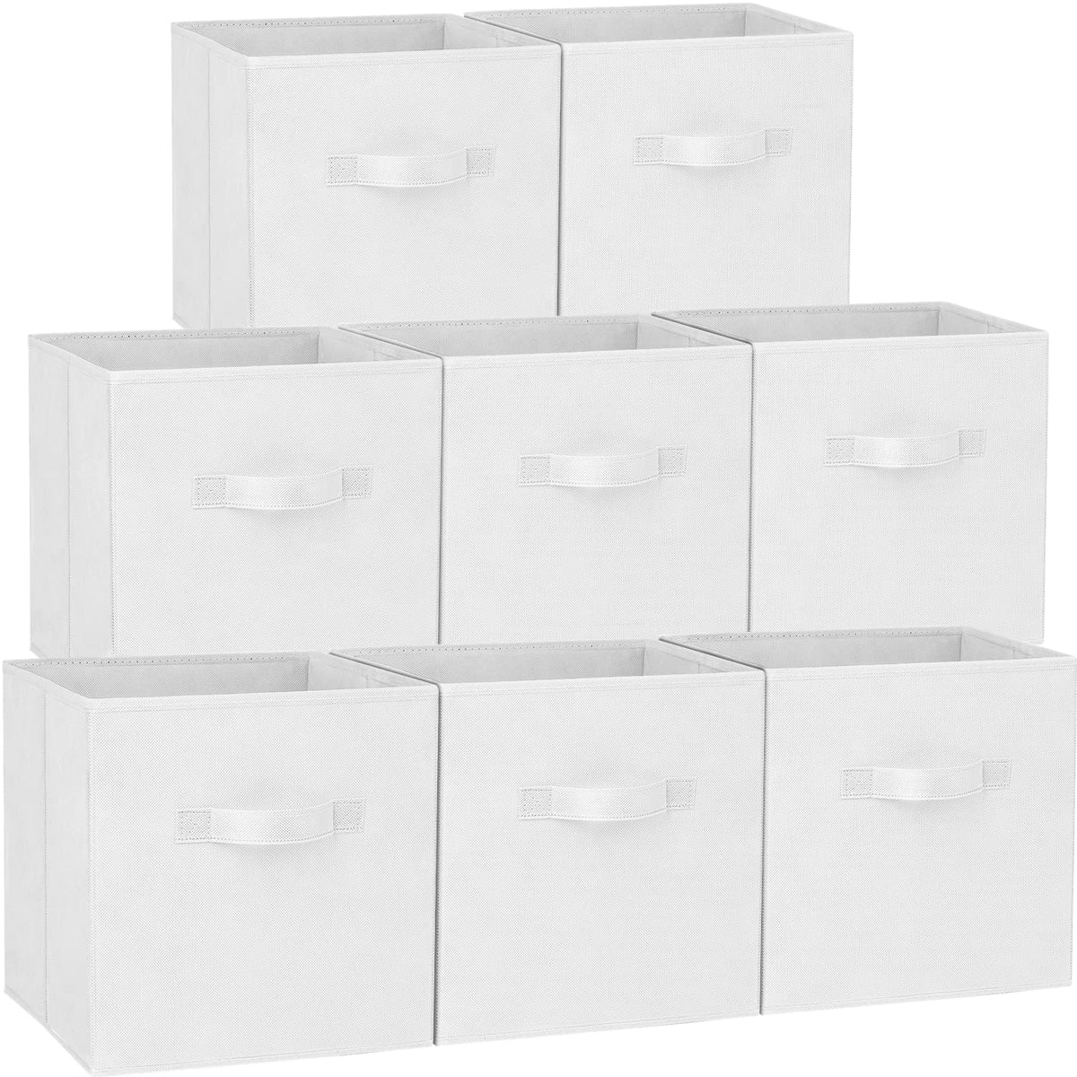 Criusia storage cubes with sturdy handles for easy shelf to room transport