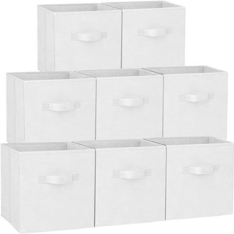 Criusia storage cubes with sturdy handles for easy shelf to room transport