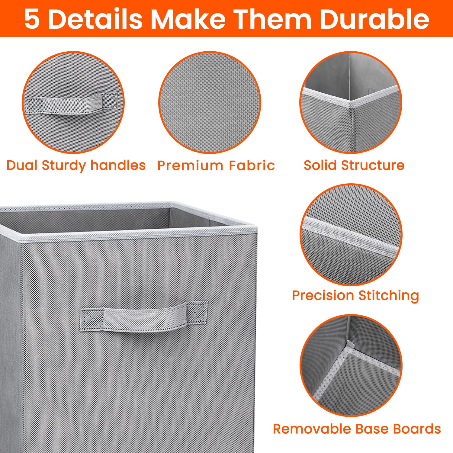 Criusia cubes neatly fit on shelves sized 13x13x13 inches.
