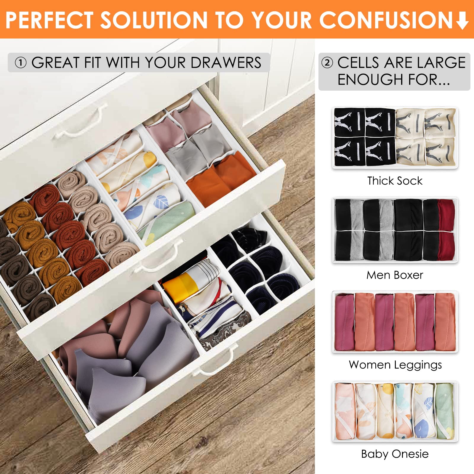 Criusia fabric organizers feature durable non-woven construction for long-lasting use.