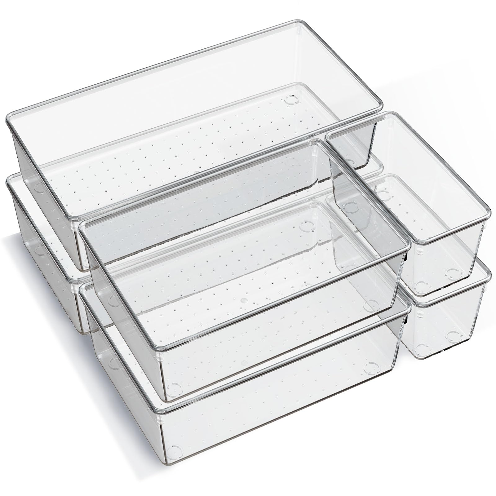 Criusia XL drawer trays in use for large utensil storage in a kitchen drawer