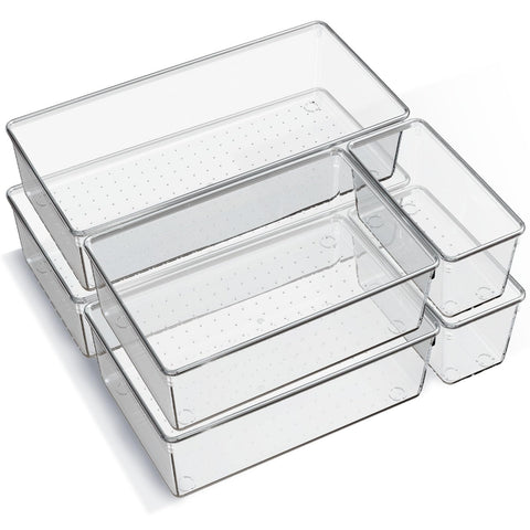 Criusia XL drawer trays in use for large utensil storage in a kitchen drawer